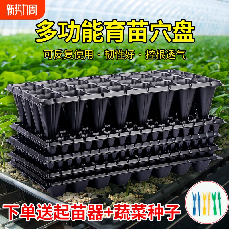育苗神器穴盘育苗盘蔬菜塑料秧盘育苗盆托盘培育盆种植玉米发芽