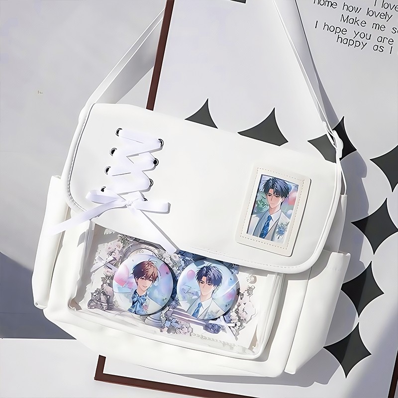 日系学院风小食量痛包斜挎二次元吧唧谷子包百搭初高中生补习袋,箱包皮具/热销女包/男包,通用款女包,淘宝优惠券,粉丝福利购,淘宝优惠卷