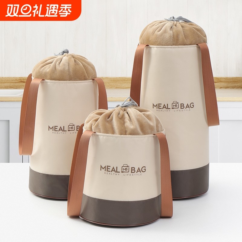 装饭盒手提袋早餐饭包手拎餐包上班族通勤带饭长效保温餐盒便当包