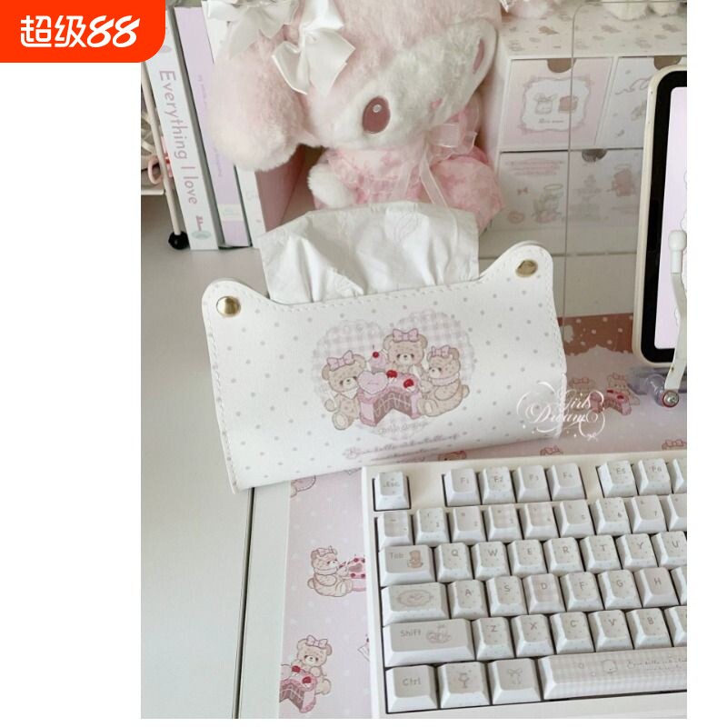 少女梦樱桃小熊纸巾套抽纸盒可爱图片