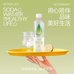依能苏打水500ml*24瓶整箱弱碱锌强化青柠饮用水饮料碱性瓶装无糖