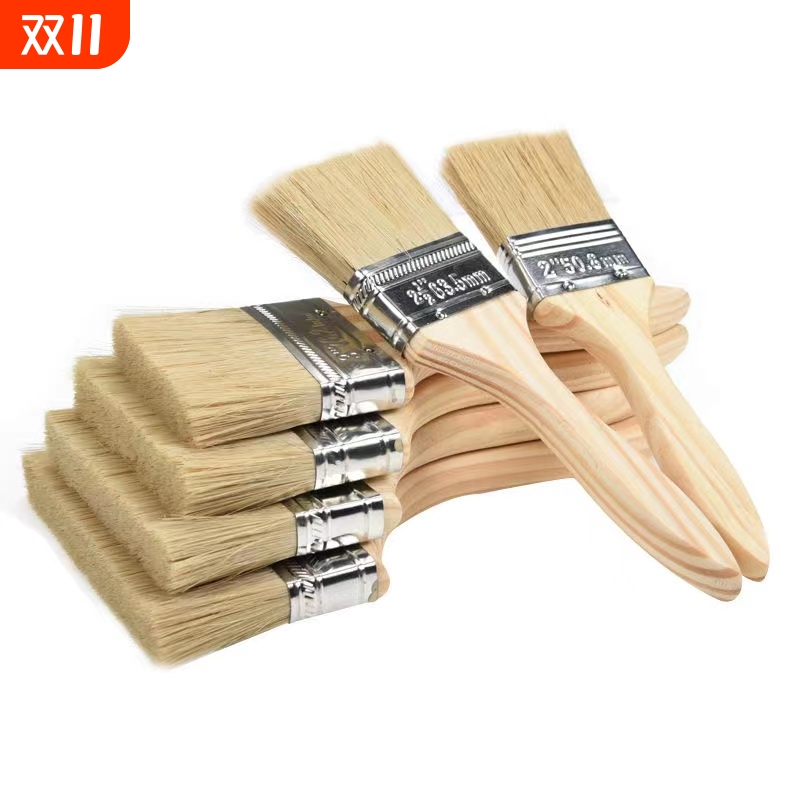 不掉毛毛刷子软毛刷子烧烤硬毛清洁刷油漆油刷子刷油4寸加长耐用