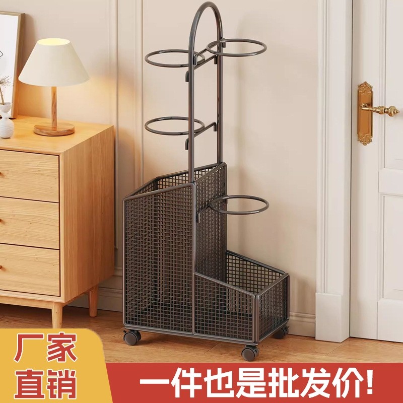 篮球收纳架瑜伽垫储物筐家用多功能简易带轮可移动足球排球放置架