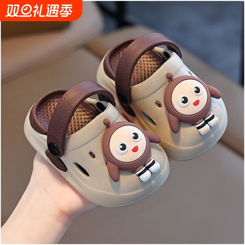 EVA儿童洞洞鞋卡通夏季男女童居家室内户外洗澡宝防滑幼儿沙滩鞋