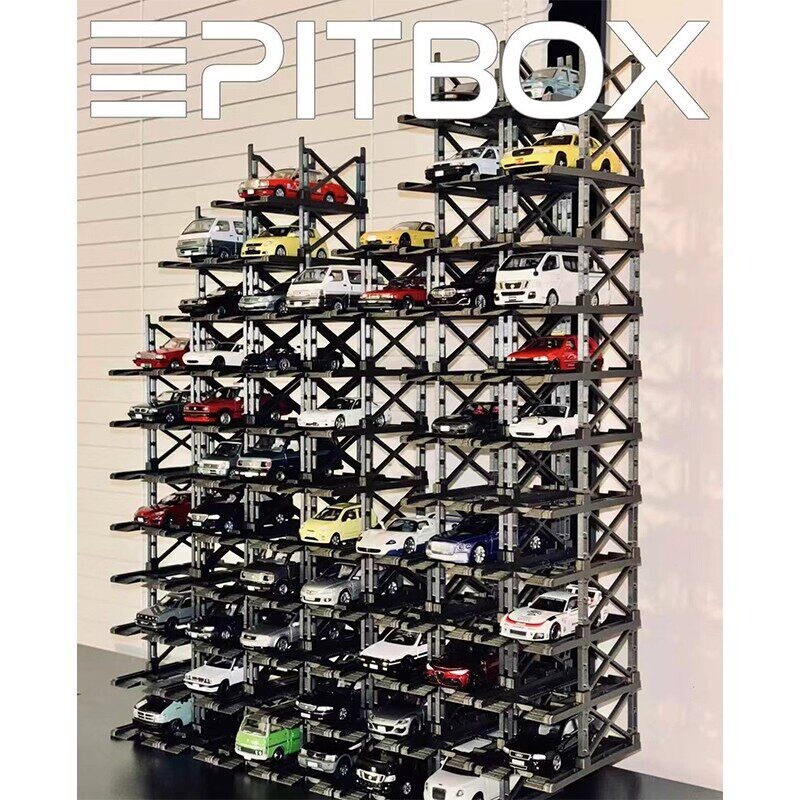 PITBOX立体停车架汽车模型164小比例车存放架合金车玩具打印