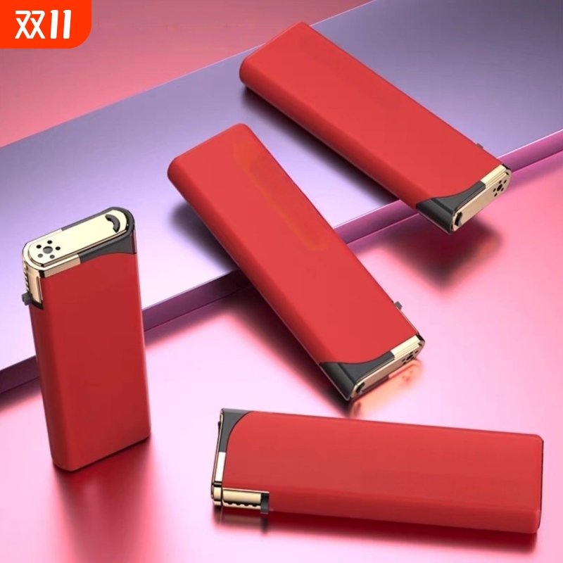 金属防风直冲蓝焰可充气印字打火机创意翻盖个人家用商超批发火机