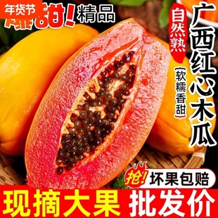 红心牛奶木瓜新鲜木瓜水果当季树上自然熟冰糖心青皮木瓜现摘整箱