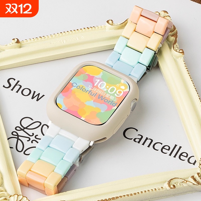 适用华为fit4表带手表watchfit4pro智能腕表替换带fit3夏天新款树脂watch二三四代腕带女生金属扣男时尚配件