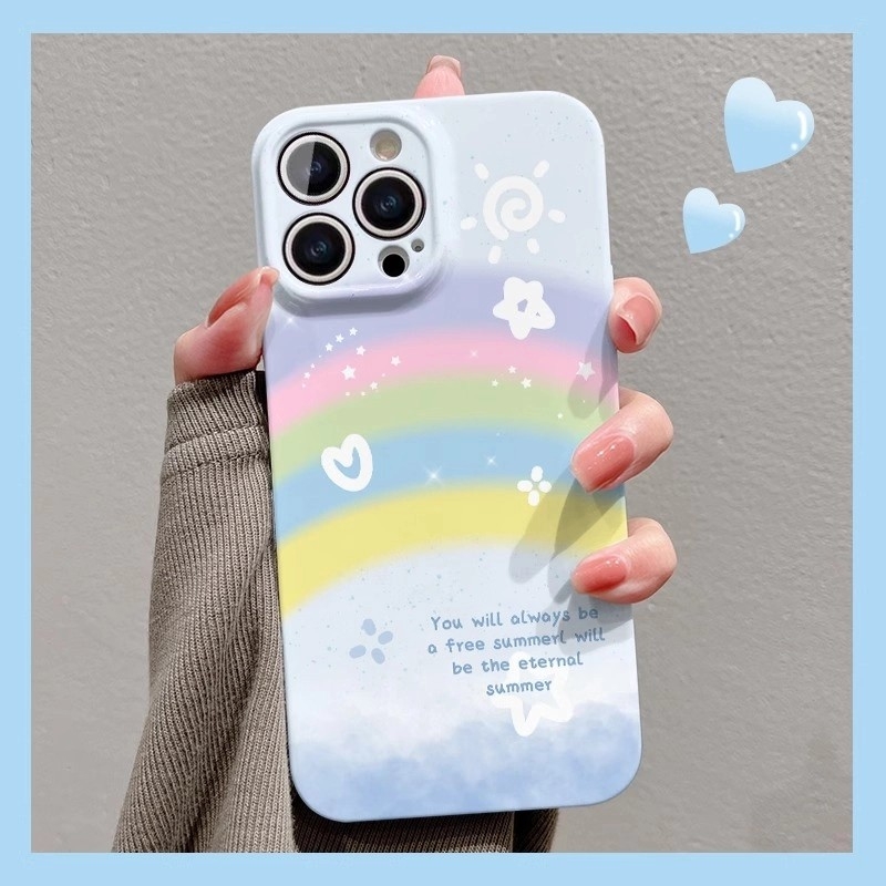 菲林壳防摔彩虹星适用苹果