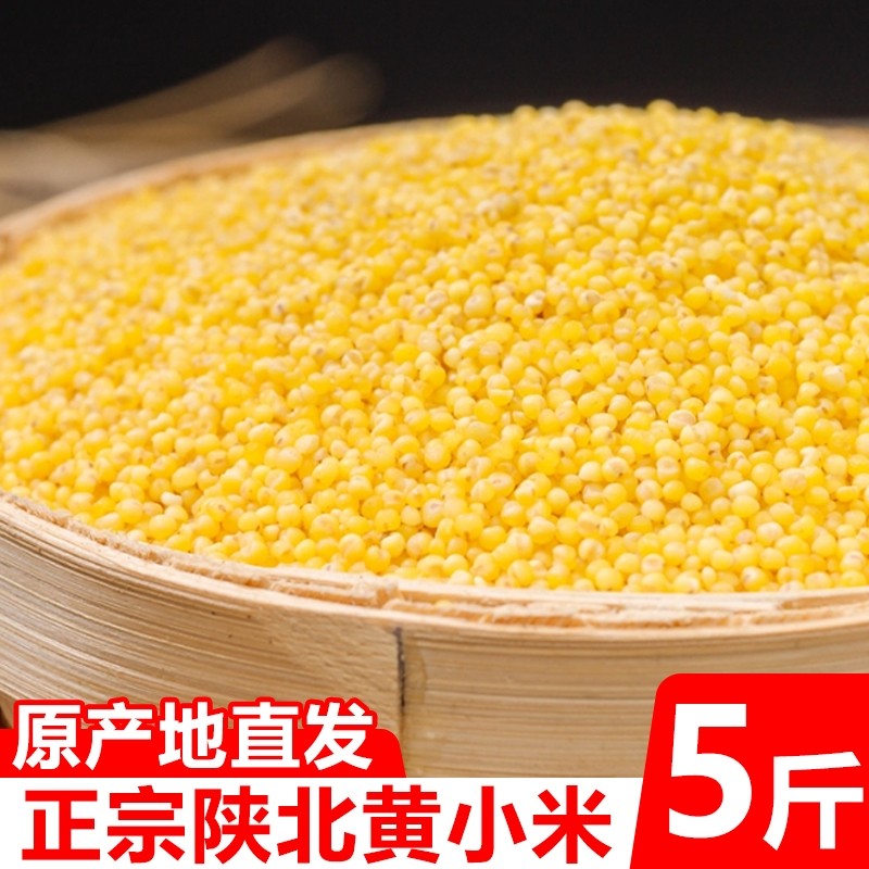 陕西新米真空包装米脂小米黄小米粗粮粥五谷杂粮陕北小米5年货节