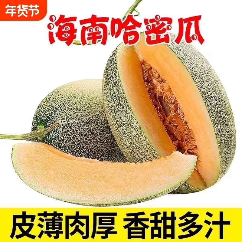 【精选】正宗海南新鲜哈密瓜脆甜甜蜜整箱甜瓜蜜瓜当季现摘西周蜜,水产肉类/新鲜蔬果/熟食,哈密瓜,淘宝优惠券,粉丝福利购,淘宝优惠卷