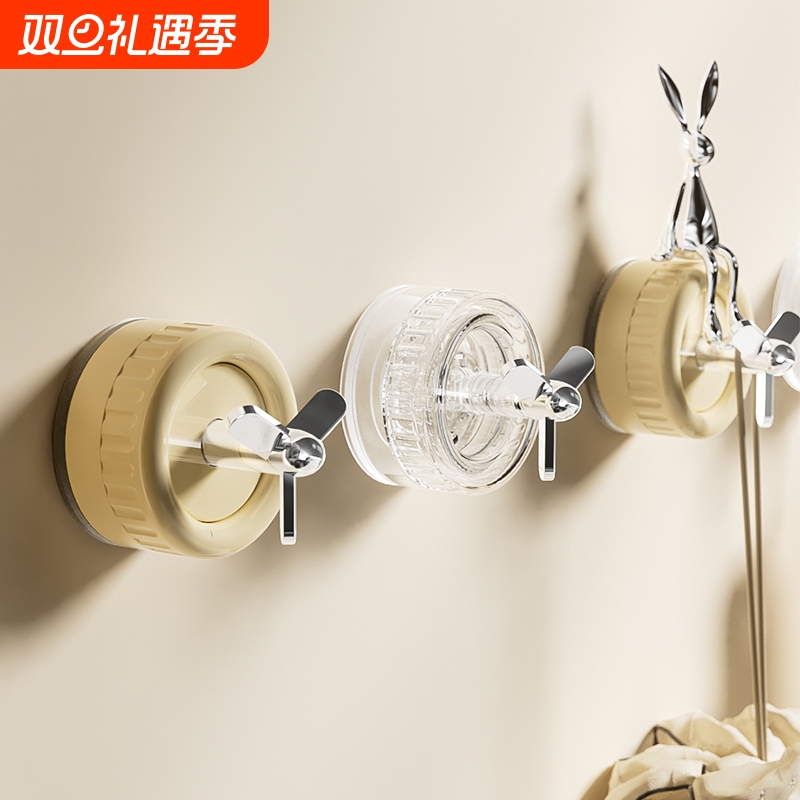 旋转真空吸盘挂钩免打孔强力承重无痕粘钩门后厨房浴室卫生间墙壁