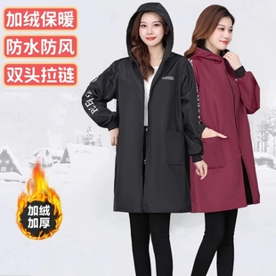 围裙厨房家用防脏工作服外套 长袖 防水防油罩衣女冬季 加绒加厚新款