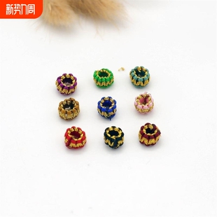 装饰配件吊坠红绳拉环手工编织璎珞手链配饰金线手绳扣毛衣链