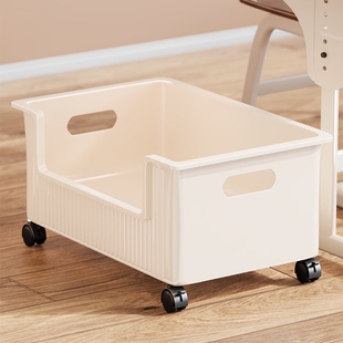 书包置物架宿舍书桌下背包放置架子书本收纳筐带轮可移动放置神器