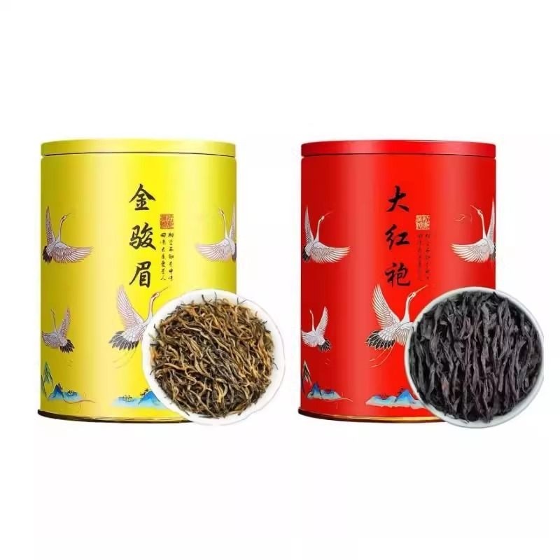 蜜香金骏眉红茶浓香大红袍乌龙茶组合茶罐装100g*2罐