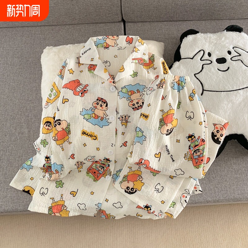 红豆睡衣女童春季薄款长袖套装中大童大码中小学生女孩亲子装家居