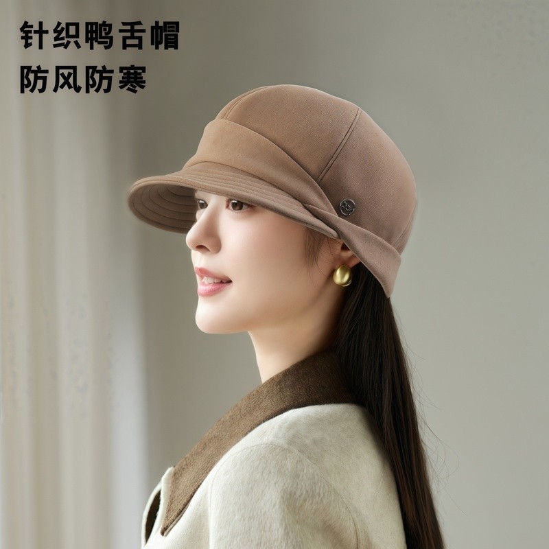 秋冬季帽子女百搭画家帽高级感保暖八角贝雷帽户外旅游时尚鸭舌帽