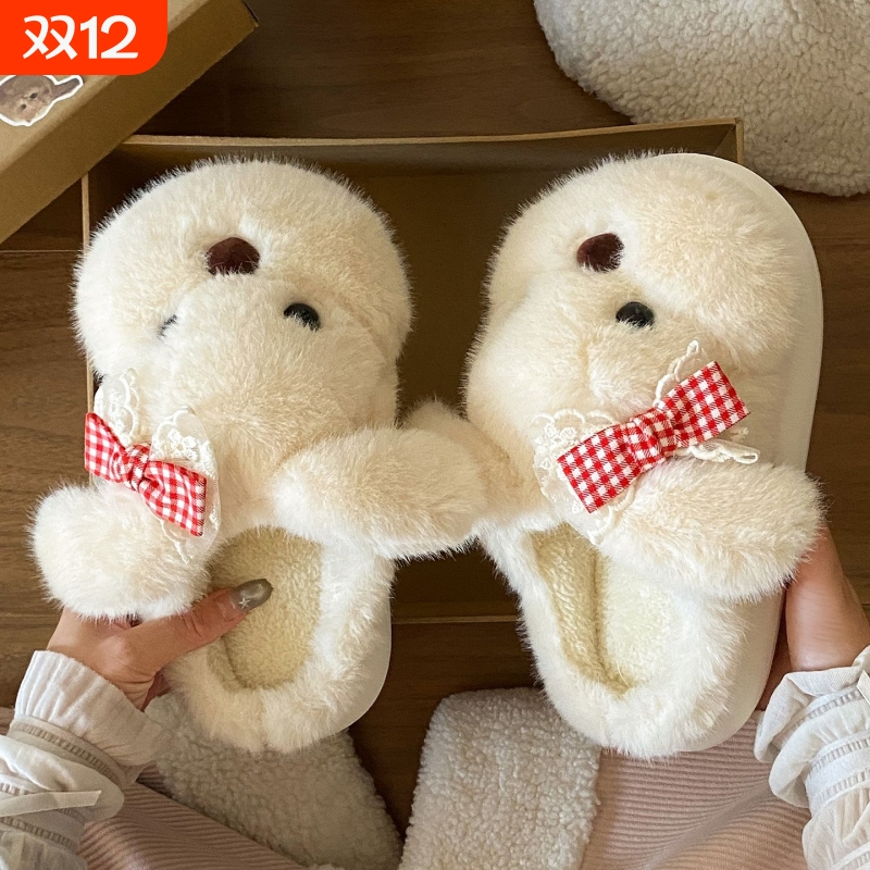 2025年新款毛绒棉拖秋冬女生居家保暖轻便EVA棉鞋小码防滑鞋面