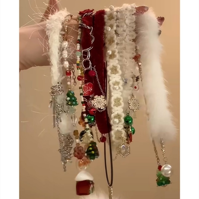圣诞choker合集 节日氛围感毛绒流苏项链秋冬新款项圈小众锁骨链