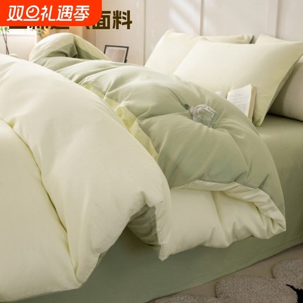 全棉被套单件100纯棉单人被罩150x200x230床单三四件套四季通用