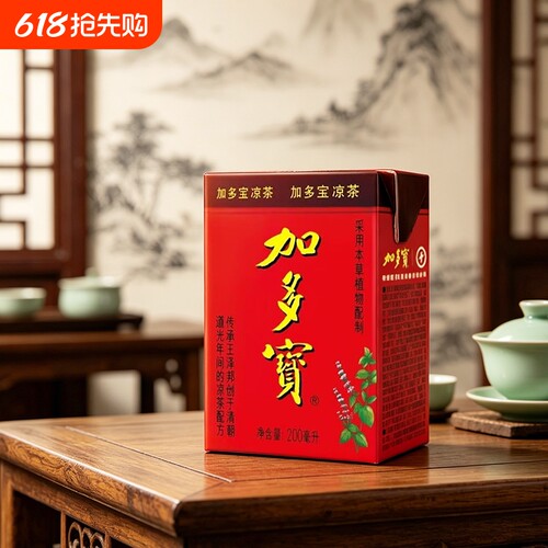 加多宝凉茶200ml*6罐本草植物茶饮火锅聚会欢乐畅饮凉茶饮料