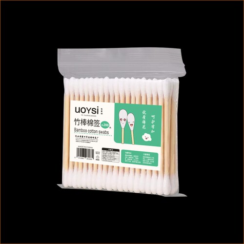 UOYSI一次性棉签棒掏耳美妆清洁 5袋500支起