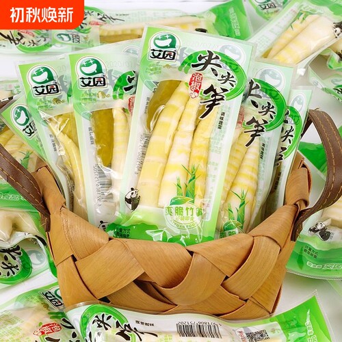 艾园泡椒尖尖笋500g新鲜开袋即食