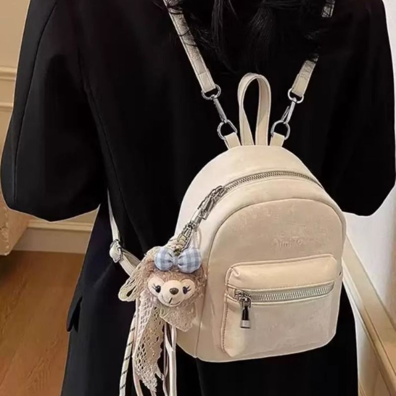 艾米兔女包2025新款简约纯色质感潮流洋气百搭休闲时尚双肩包