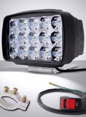 电动车摩托车led车灯泡外置大灯超亮12v-85v强光防水灯三轮车透镜