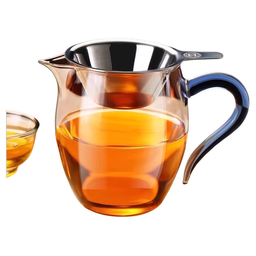 公道杯透明泡茶功夫茶具配件分茶器茶漏套装茶道加厚玻璃茶滤公杯