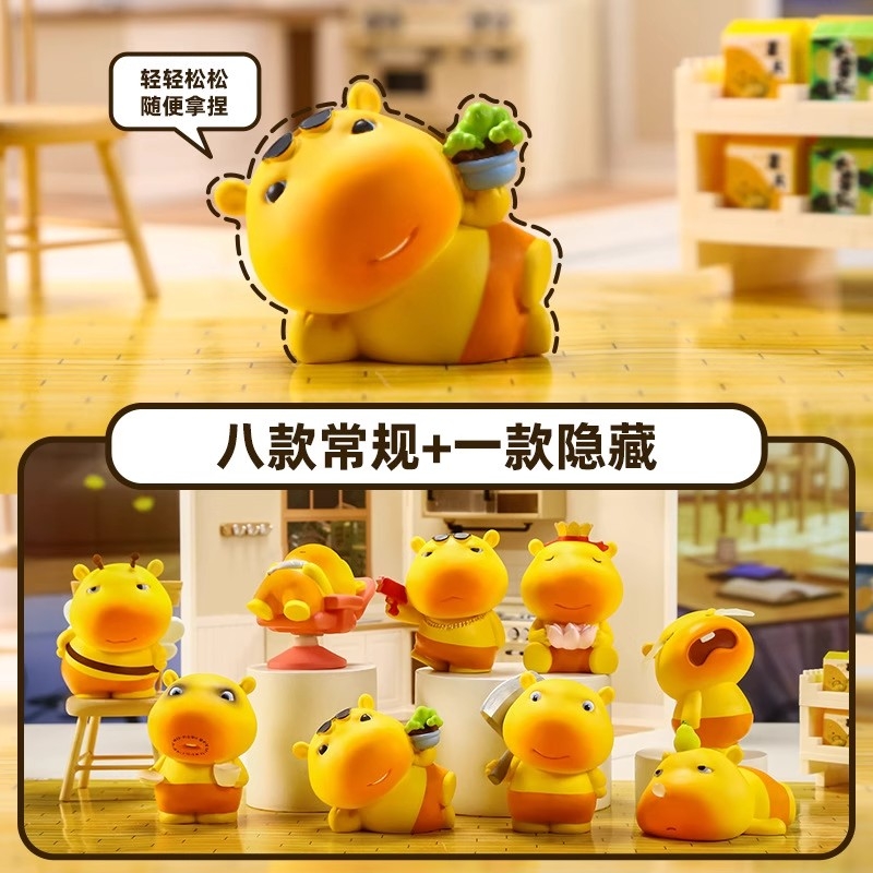 水豚噜噜盲盒2025新款女孩可爱网红爆款水豚噜噜仔的日常系列手办