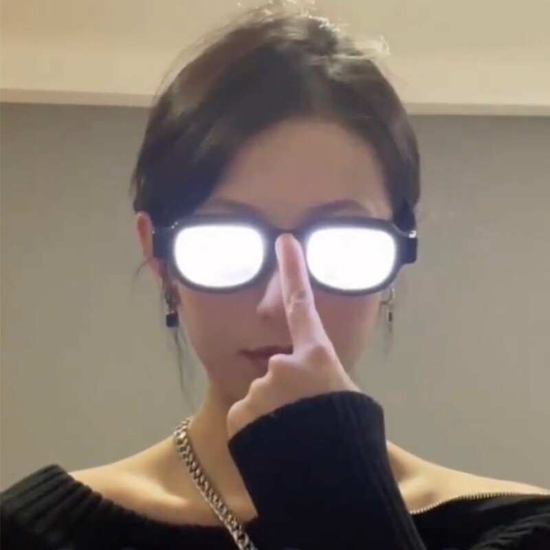 柯南发光眼镜LED眼镜中二cos蹦迪墨镜表演直播解压搞怪创意礼品