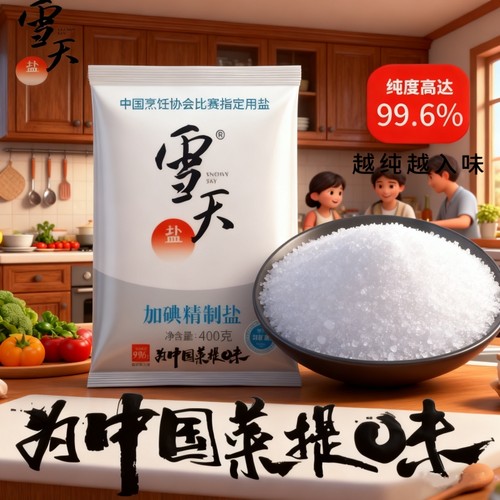 厨房调味品雪天盐一整箱食用盐