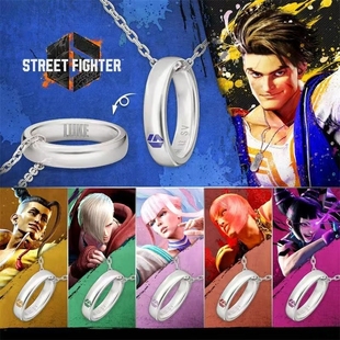 《街头霸王》卢克 杰米 金佰莉印象戒指项链简约小众游戏周边礼物