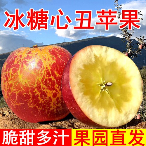 正宗陕西高山红富士丑苹果脆甜冰糖心苹果当季新鲜水果批发