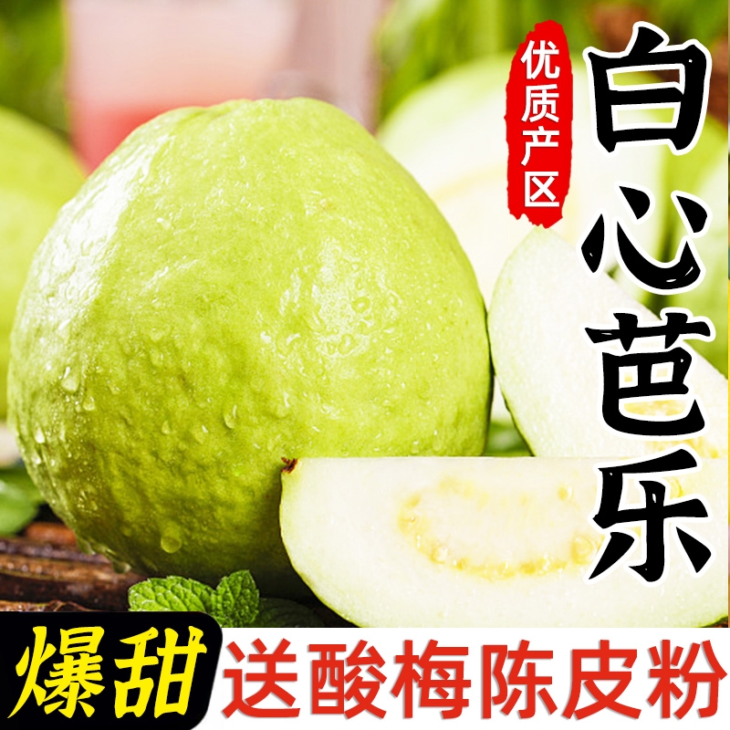 白心芭乐果新鲜包邮奶油应当季水果白巴乐果白肉潘石榴番石榴果园