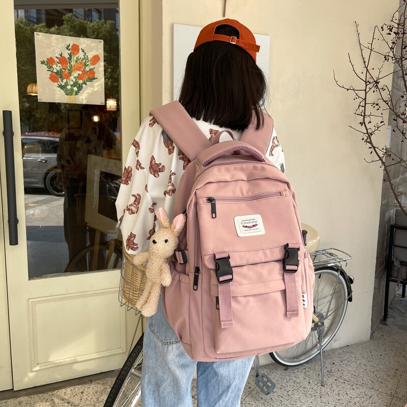 新款书包女韩版原宿高中生初中生小学生大学双肩包时尚大容量背包