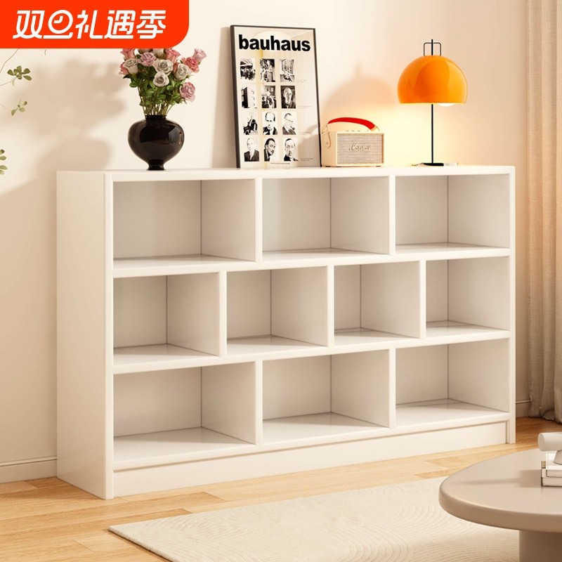 书架落地置物架家用书柜多层收纳柜子分层架客厅简易格子柜置物柜