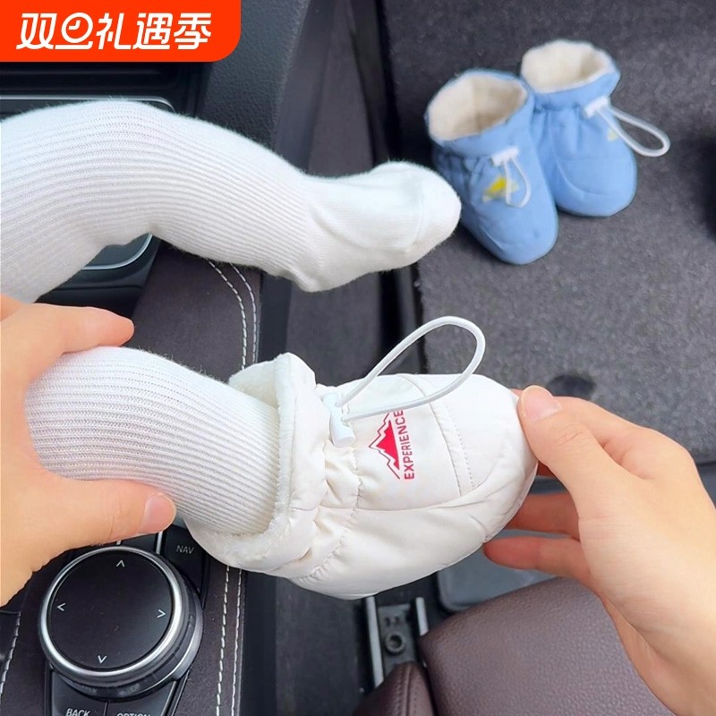 秋冬季新生儿加绒软底婴儿鞋步前鞋0一1岁男女宝宝棉鞋保暖不掉鞋