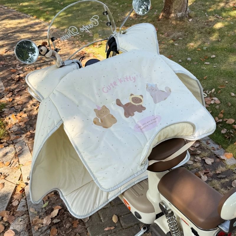 2025新款电动车挡风被冬季防水防风罩冬季加绒加厚挡风被