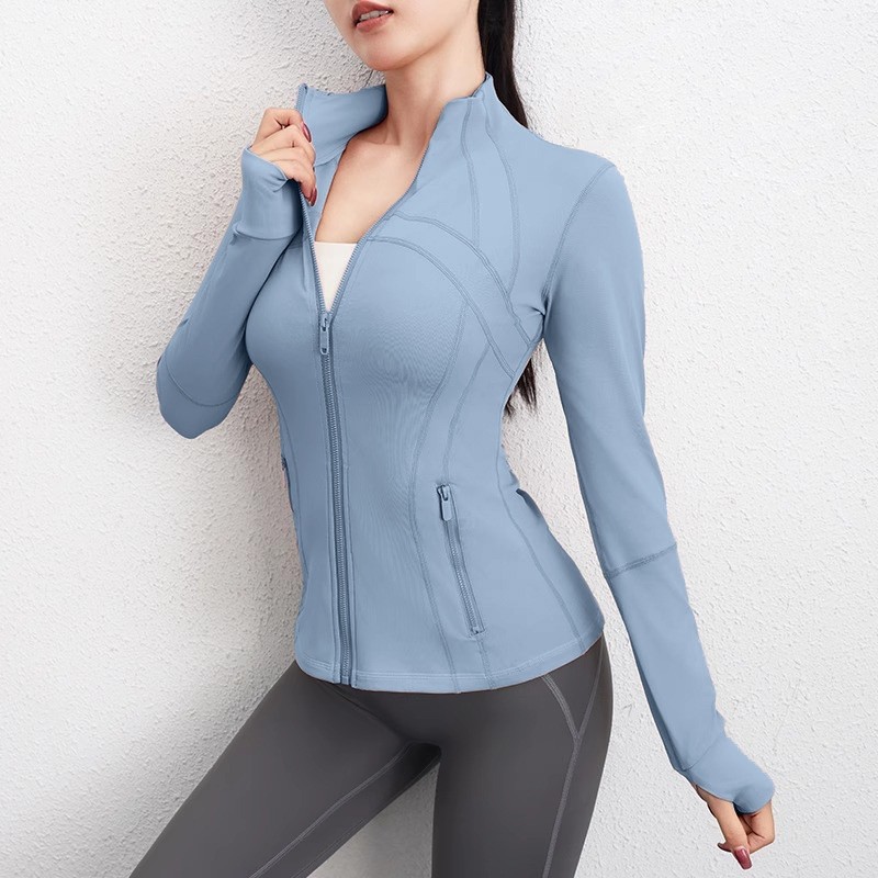 高级感瑜伽运动外套女拉链开衫紧身跑步健身上衣瑜伽服速干