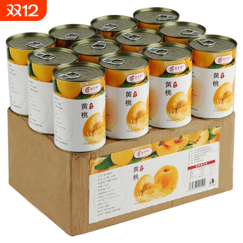 黄桃罐头425g*6罐整箱砀山特产
