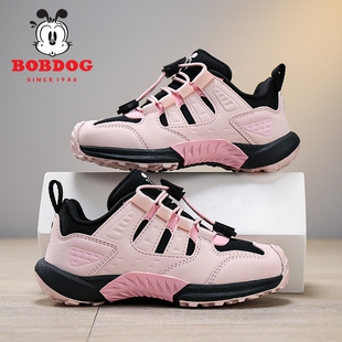 巴布豆女童鞋子2026新款春季耐脏女孩老爹鞋中大童儿童软底运动鞋