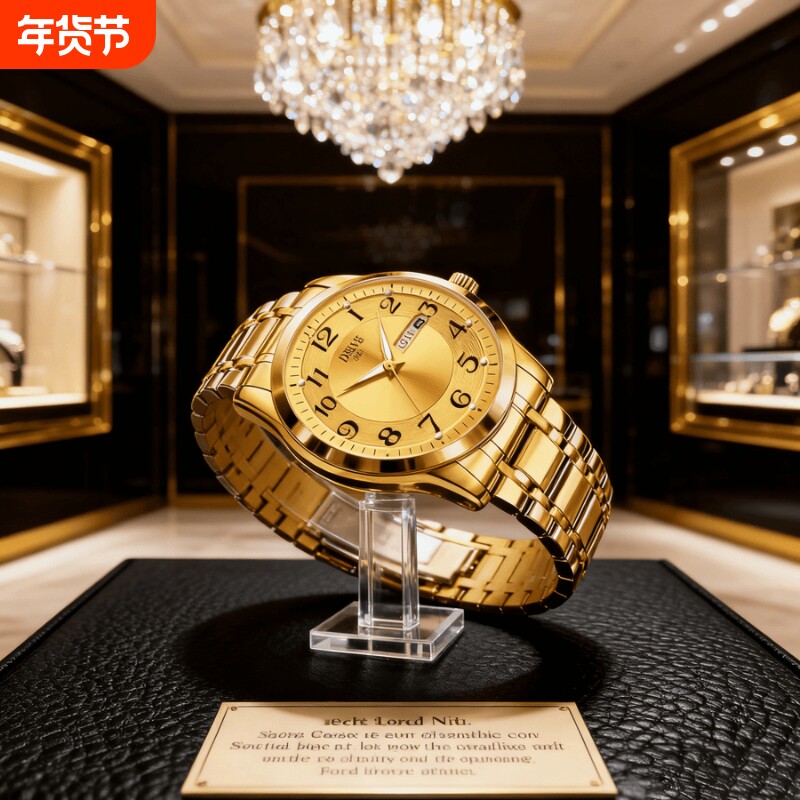 手表瑞士名表正品全自动机械风石英表商务高级感夜光防水时尚钢带