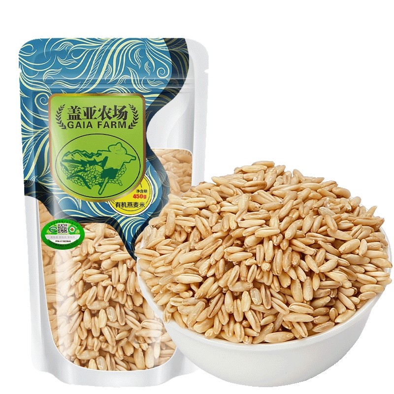 盖亚农场东北有机生燕麦米450g农家新货粗粮代餐饱腹五谷杂粮粥饭