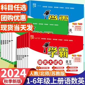 2024秋小学学霸提优大试卷一年级下册二年级下四五六三年级上册语文人教数学苏教英语译林电子版同步训练期末冲刺试卷测试卷全套
