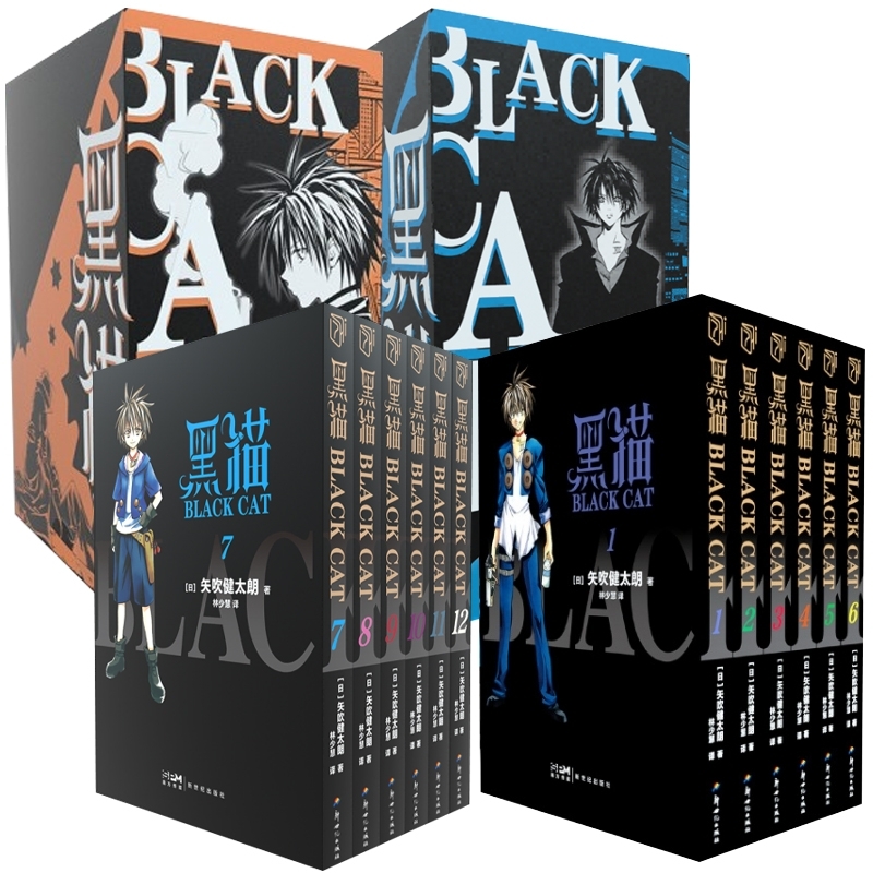 【赠折页卡*2+明信片*12】《黑猫》卷1-12 爱藏版 矢吹健太朗作品 blackcat 周刊少年jump 简体中文版 黑猫奇幻热血冒险漫画
