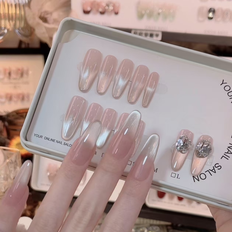 抖音爆款欣欣家穿戴甲杏仁猫眼