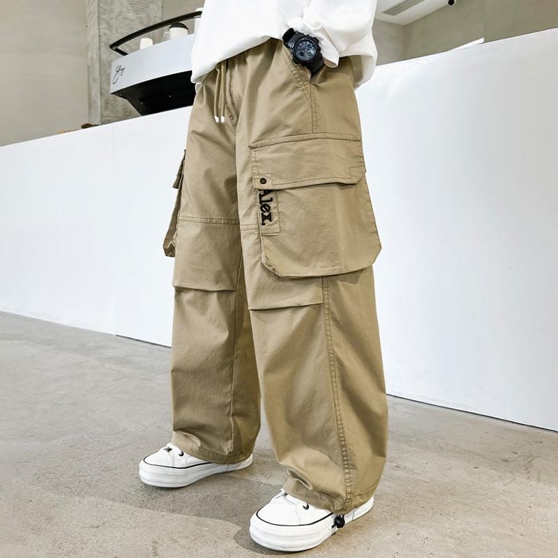 男童裤子春秋款2025新款儿童工装裤中大童痞帅风男孩网红炸街长裤